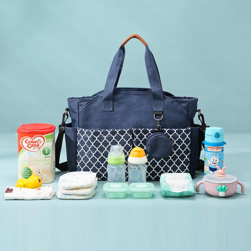 Mom & Baby Lightweight Tote: Single Shoulder Mummy Bag with Inner Divider for Travel & Commute