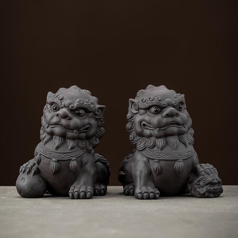 Purple Clay Pixiu Tea Pet for Kung Fu Tea Set, Desktop Decoration