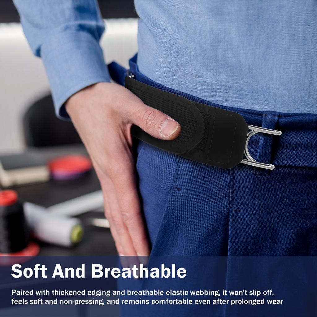4 Piezas Gancho para Cinturón sin Hebilla Universal para Hombre Cinturón Elástico Ajustable Cómodo Portátil Gancho para Cinturón sin Hebilla para Trabajo Viaje