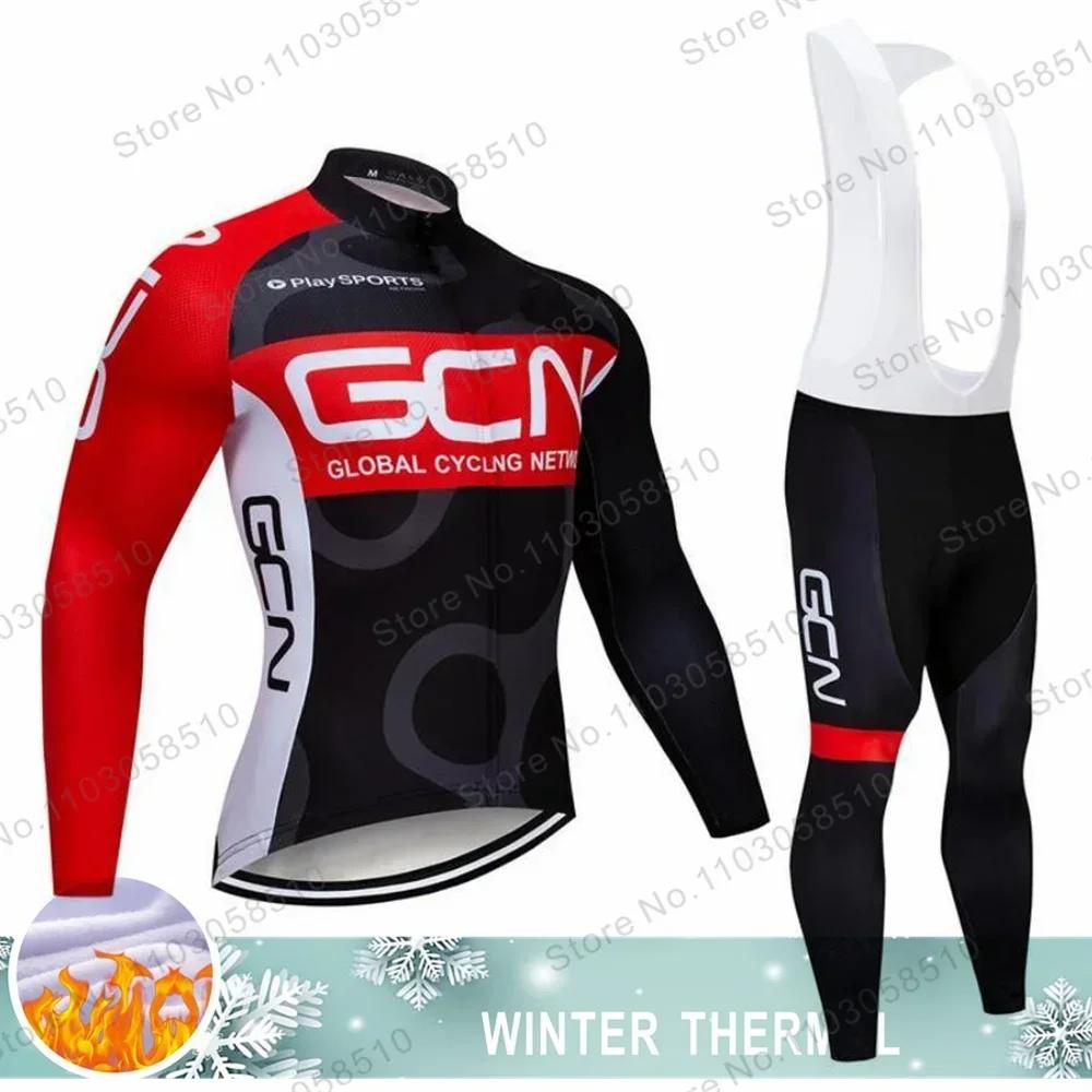 

Winter Bicycle Set Bike Cycling Team 2025 Men Thermal Fleece Long Sleeve Sportswear Pro Traje De Maillot Ciclismo Hombre 5XL