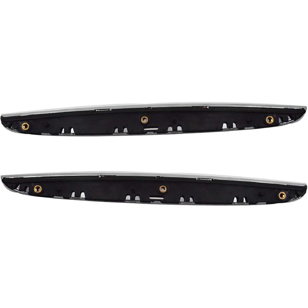 2-pieces Chrome Plated Left and Right Hood Trims Above Kidney Grille Replacement for E90 E91 3-Series 325i 330i 328i 2006 2007 2008