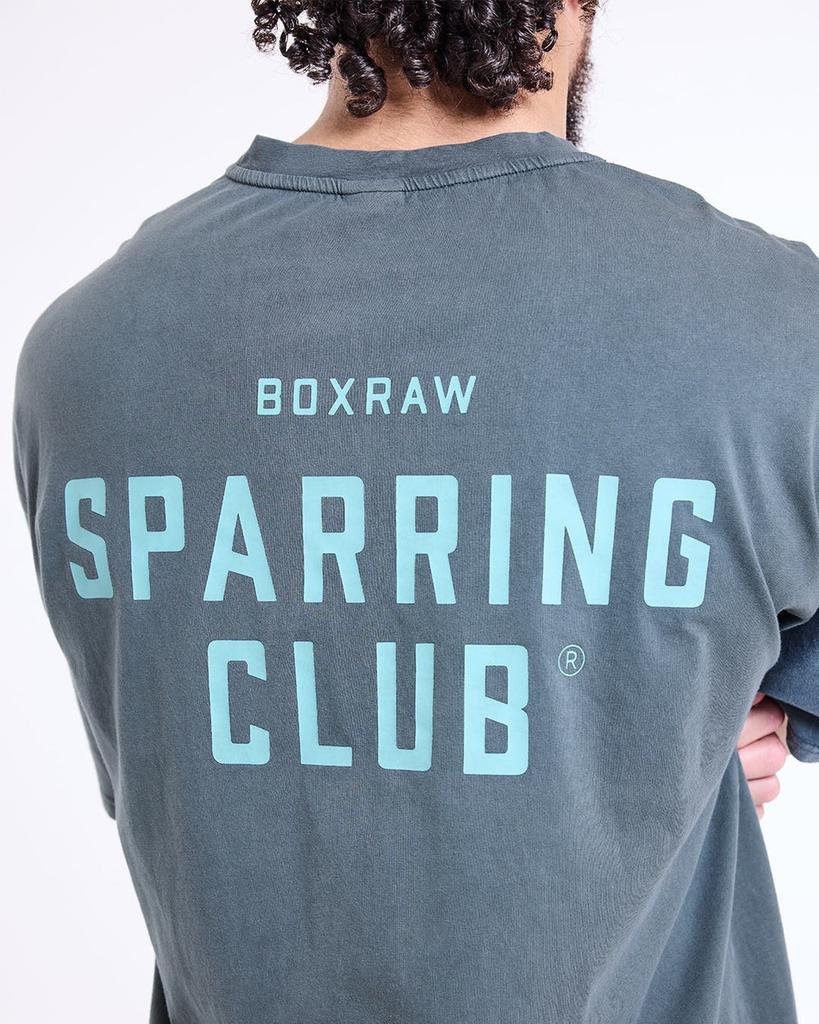 BOXRAW Sparring Club Oversized T-Shirt - Men'S M Bxrw-Spclt [Washed Charcoal] (Type A)