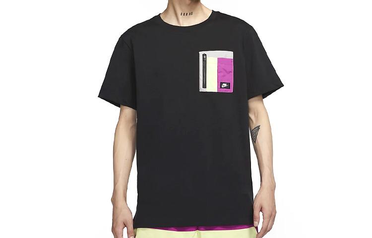 

Nike T Shirts Men s Black Crew Neck Moderate Straight Fit CZ8671-010 L