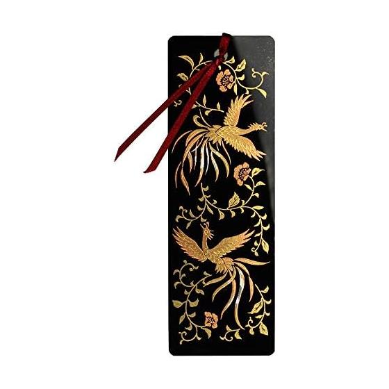 Mitani Maki-e Bookmark Phoenix M13551 Lacquer Maki-e Bookmark