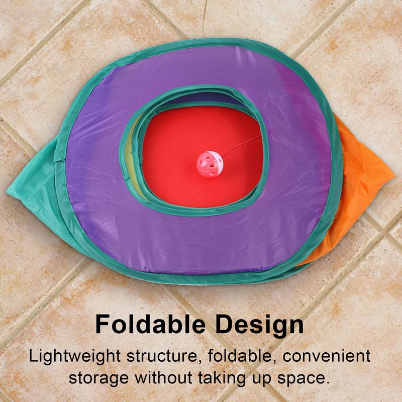 Cat Tunnel toys Square Cat Rainbow Tunnel Folding indoor pet Play Chase game Cat accessories Pet toys