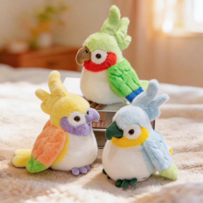 16Cm Cute Cartoon Bird Simulation Colorful Parrot Plush Toy Homdecor Stuffed Dolls Soft Animal Dolls Gift For Kids Decoration
