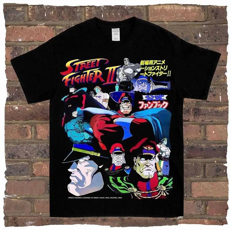 Game Spring Street Fighter Rock Rap Loose High Street High Quality Men and Women T-shirts Casual Simple Animation Style Lovers