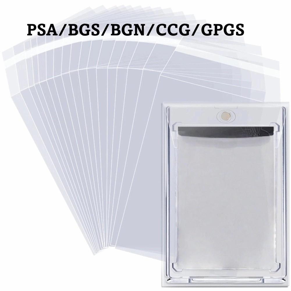 100 Sheets Transparent PSA BGS Slab Sleeve Waterproof Durable PSA BGS Card Brick Film Strong Score Card Protective Film