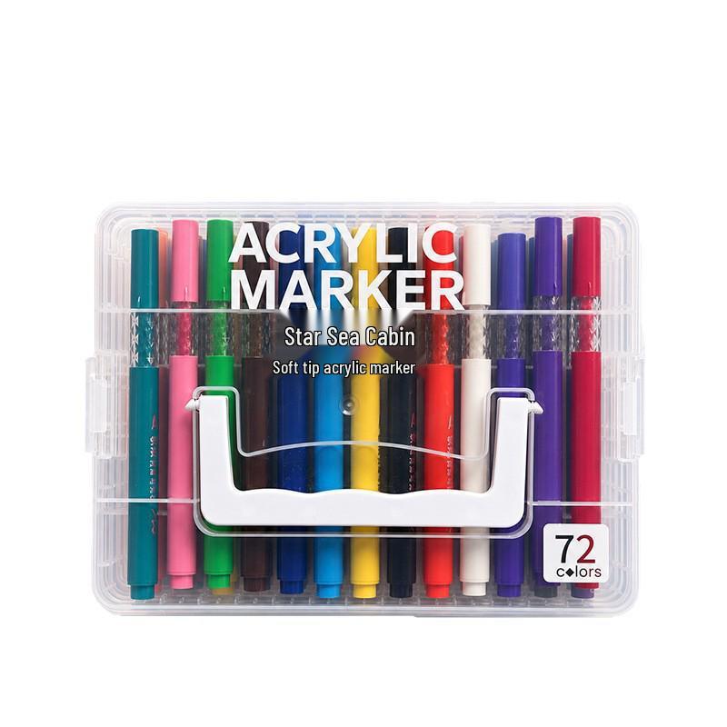 Acrylic Watercolor Marker with Soft Tip - Washable & Non-Bleeding for Kids' Art & Graffiti.