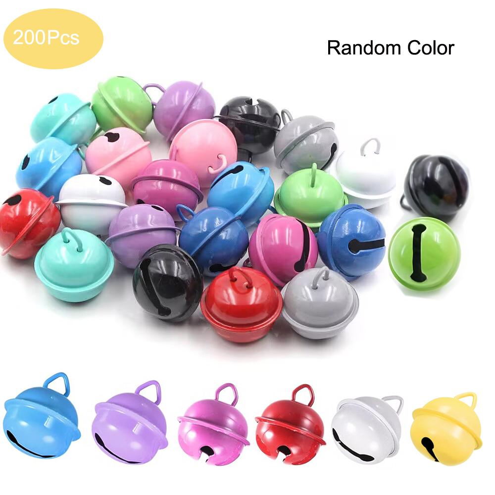 

50-200 шт. металлический колокольчик диаметром 17-22 мм цветная роспись DIY рождественские украшения аксессуары брелок кулон колокольчик 22mm MIX colour/200Pcs