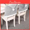 Elegant Gray Non-woven Christmas Chair Cover Set For Stylish Holiday Decor