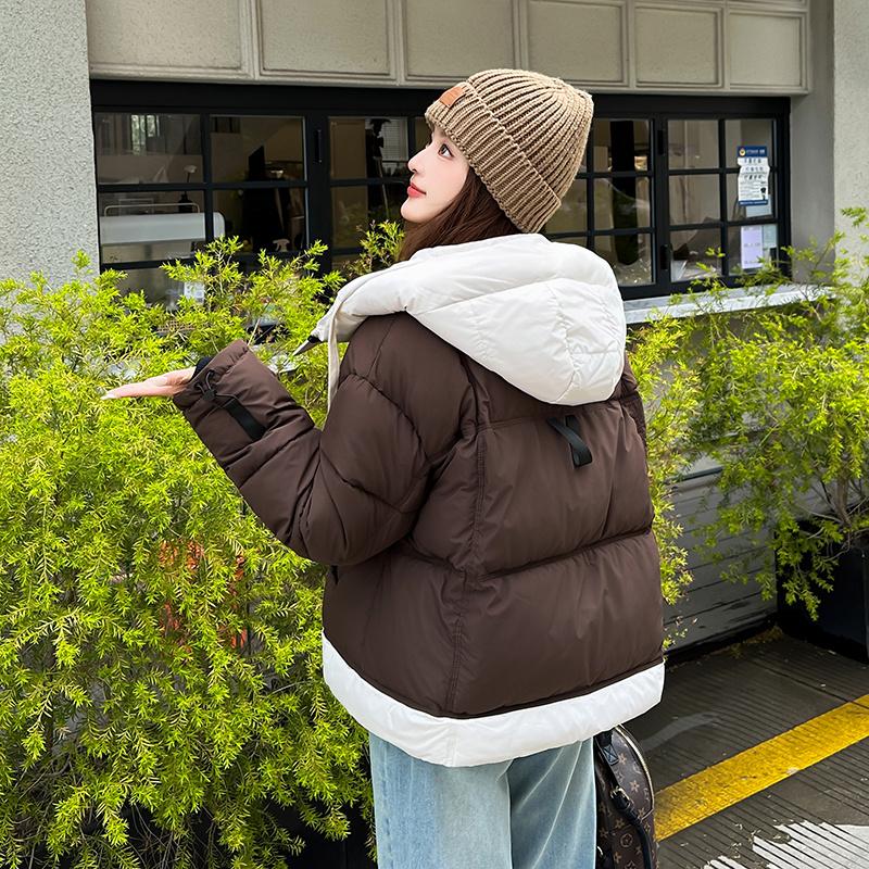 Autumn Winter Thicken Warm Parka Women Casual Sweety Solid Color Big Pocket Loose Hooded Coat Jackets Outwear