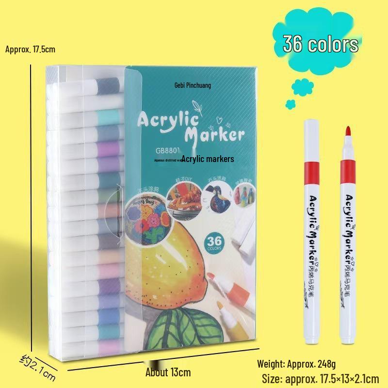 80-Color Acrylic Marker Set for Kids, Students, Anime & Art Projects
