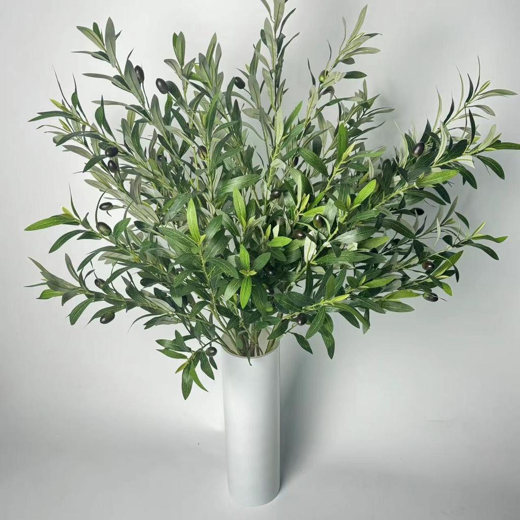 Olive 5-Prong Simulation Branch for Wedding and Home Décor