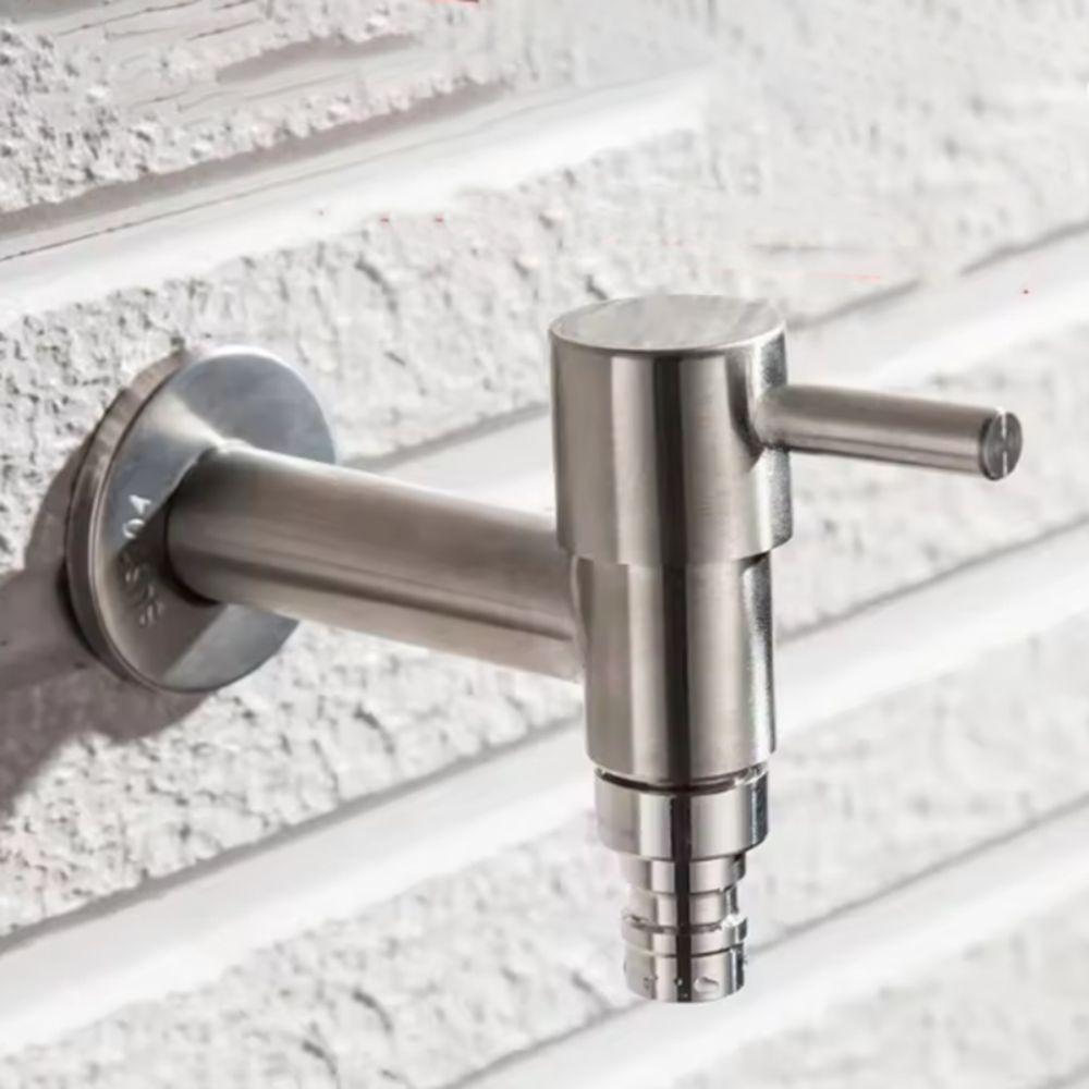 Wall Mounted Washing Machine Faucet T Shape Single Cold Faucet Practical Garden Bibcock  Bathroom