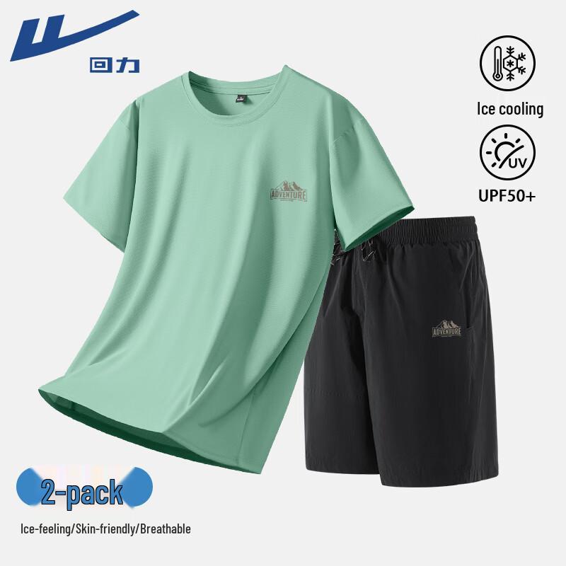Warrior Men s Summer Sun-Protective Breathable T-Shirt & Shorts Set L