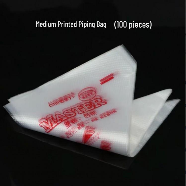 Assorted Sizes Disposable Piping Bags - 100 Pack for Cake, Cream, Jam, Chocolate, Icing.