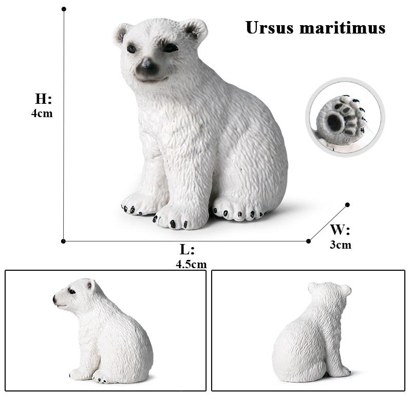 Oenux Arctic South Pole Animals Simulation Polar Bear Ursus Maritimus Action Figures Solid PVC Model Figurine Kid Toy Gift