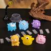 8pcs Cute Creative Little Furry Monster Animal Figure Model Doll House Resin DIY Decoration Desktop Car Ornaments Toys Gift