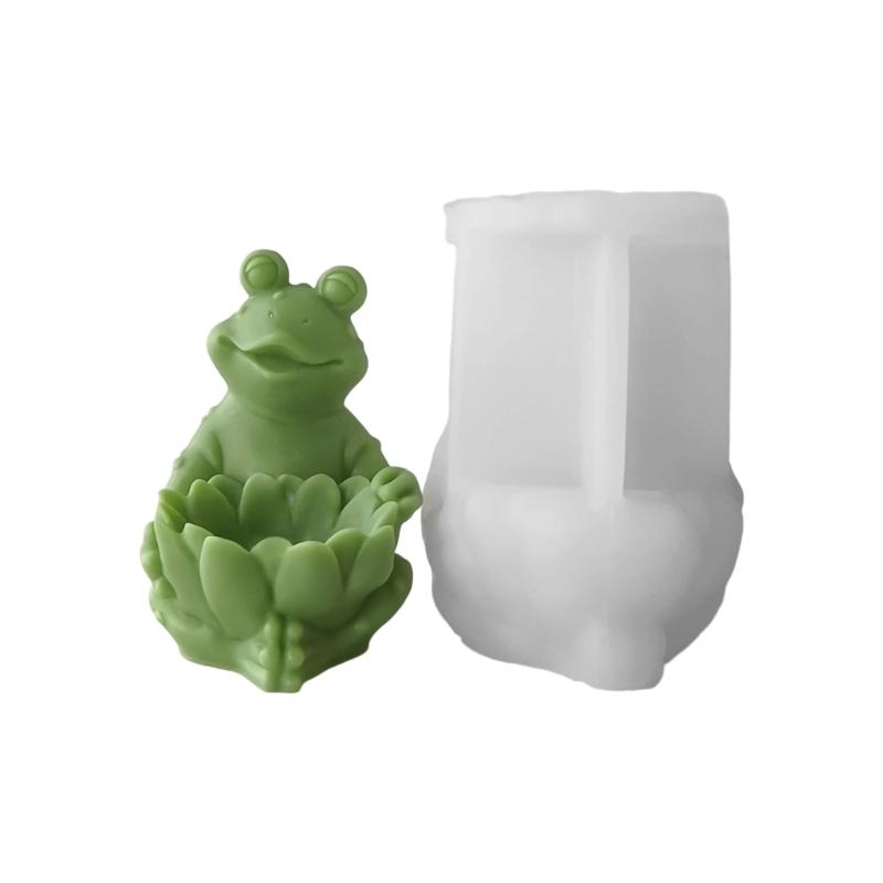 3D Frogs Silicone Molds Plasters Molds Cartoon Animal Candle Molds Ornament Epoxy Resin Molds Casting Molds
