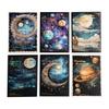 30Pcs/Pack Starry Sky Moon Phase Planet Night Scene Decoration Material Paper Perfect for Journal Scrapbooking DIY Supplies