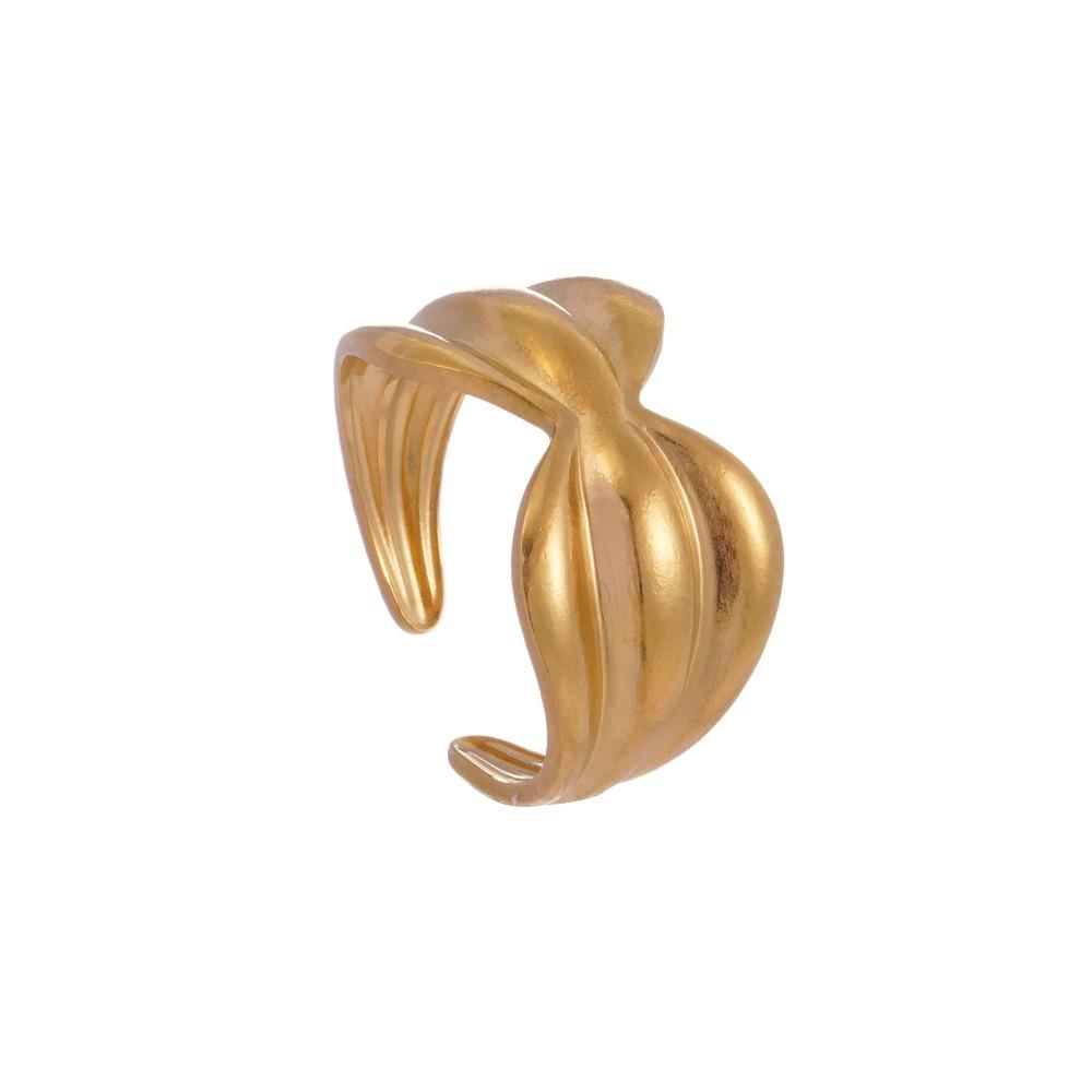 Polished Titanium Bowknot Stainless Steel Open Ring