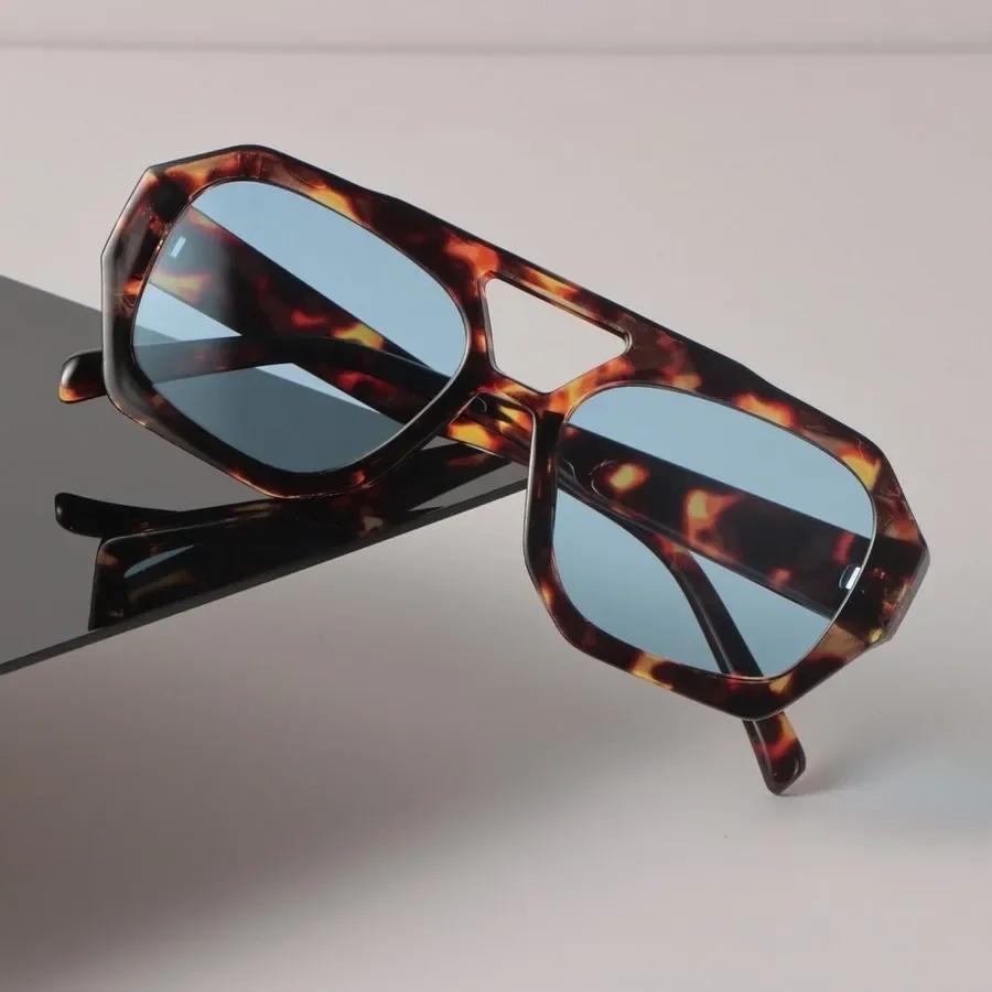 Designer Square Sunglasses Women Men Vintage Leopard Sun Glasses Fashion Personality Eyewear Mirror Lens Sexy Brand