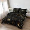 Black Golden Bedding Set Sun And Moon 3D Print  Large Bag Bedding Set Posy Bedding Set Mandela Quilt Cover  Soft Microfiber