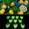 Animals Night Glow, 50PCS Miniature Things Figurines To Hide, Animals Figures for DIY Garden Decoration, Bread Shaped Turtle, Random Colors