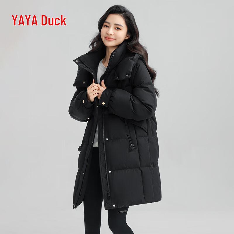 

Женская зимняя куртка средней длины с капюшоном Yaya на утином пуху M