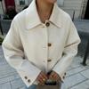 Women's Autumn and Winter Street Fashion Short Shirt Collar Lapel Woolen Coat