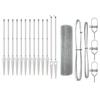 VidaXL Welded Wire Fence with 13 Picket Posts 1x25 M Galvanized Steel 3351961