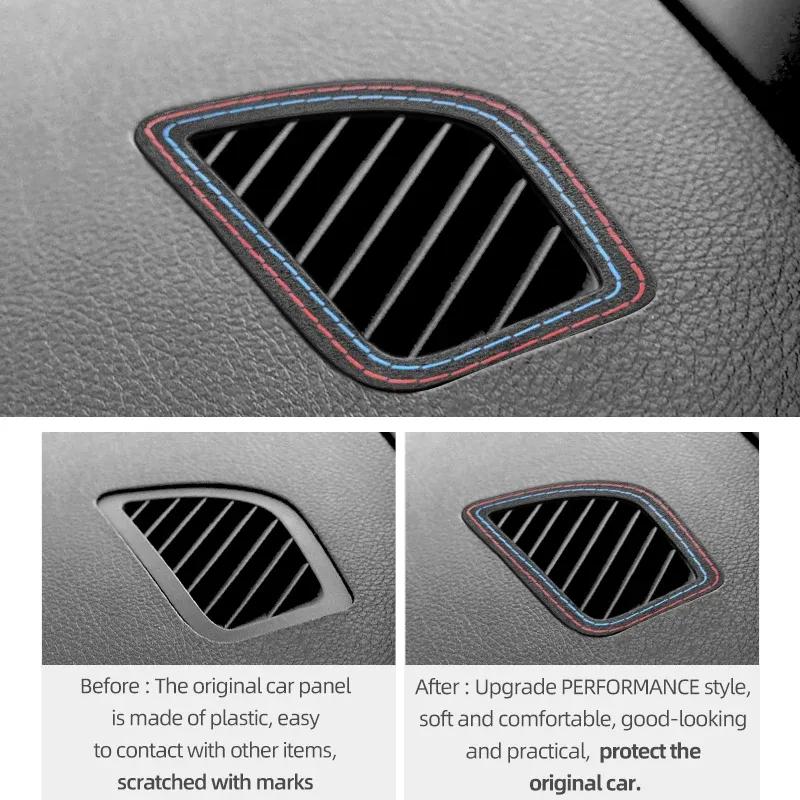 For BMW F20 F21 F22 F23 Dashboard Side Air Vent Outlet Trim Frame Made of Alcantara Performance Sticker Car Interior Accessories
