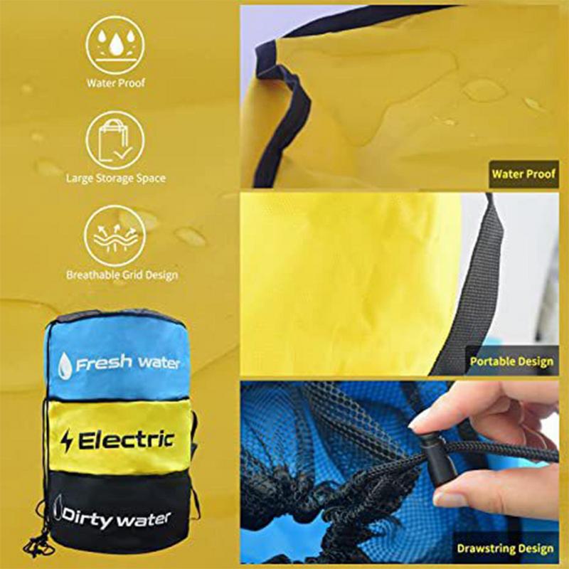 Wohnmobil Abwasserschlauch Aufbewahrung Wasserdichte Kordelzugtasche Staubdichter Wohnmobil Abwasserrohre Organizer Wohnmobil Zubehör Ausrüstungslagerung Für Camping