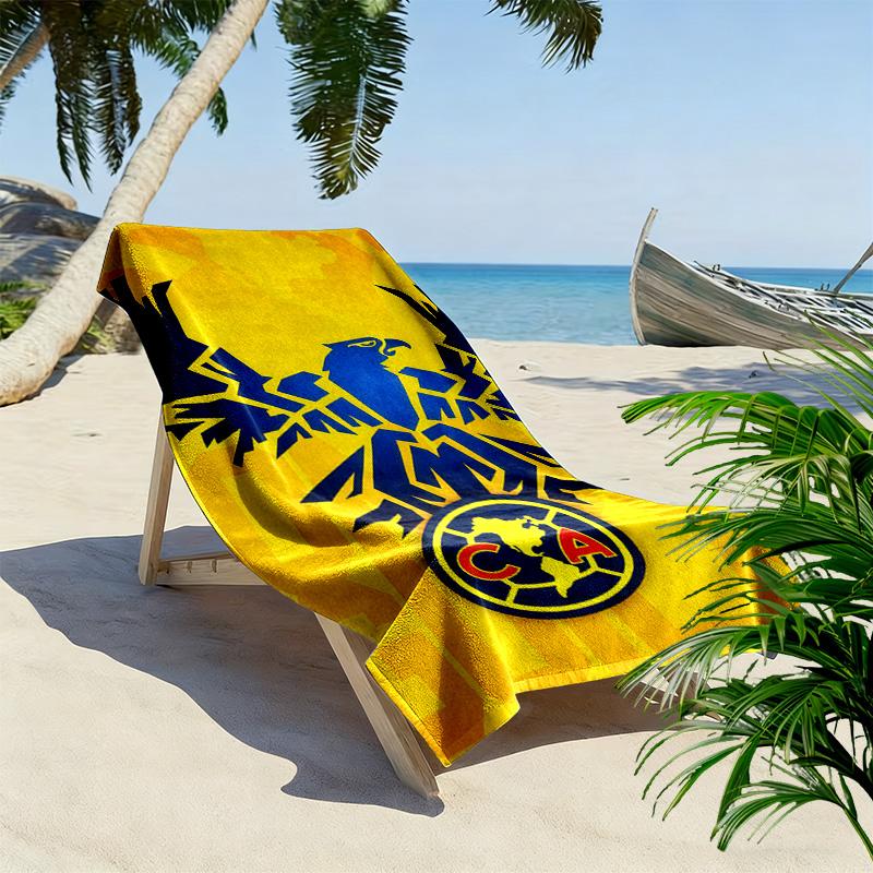 Club America Print Beach Towel, Large Soft Quick Dry Towel for Beach Camping Swimming