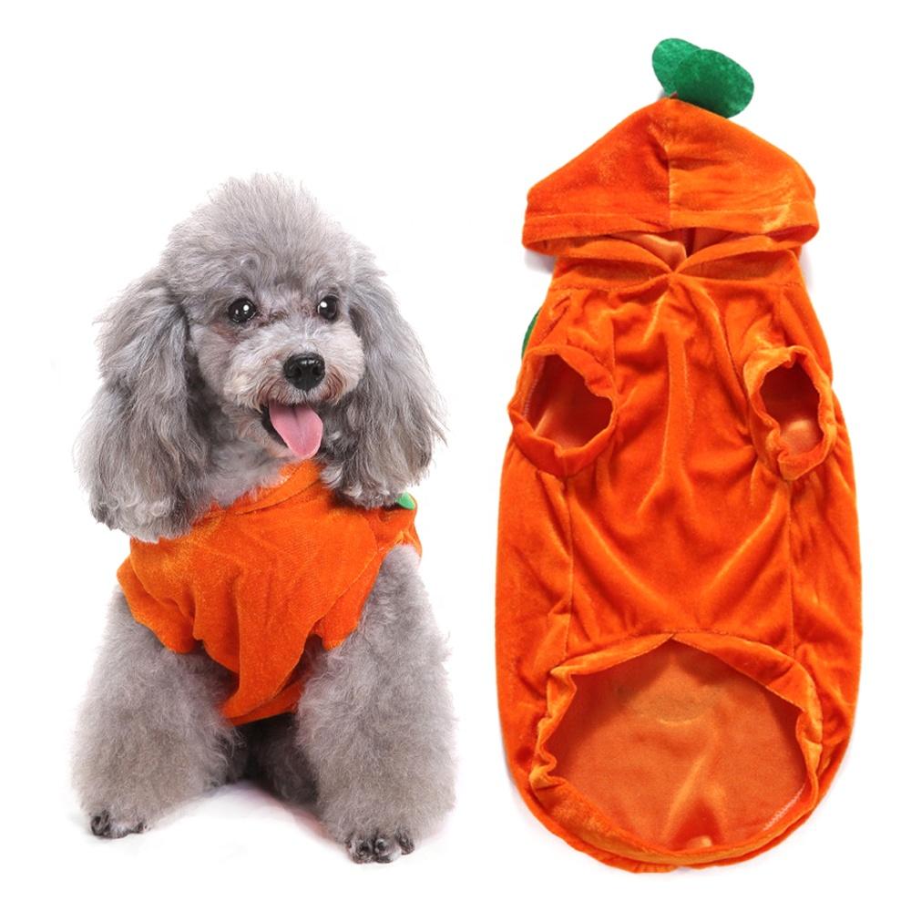 High Quality Eco-Friendly Polyester Winter Halloween Pumpkin Pet Costume Funny Dog Clothes Trick-or-Treat Cosplay Modern Design