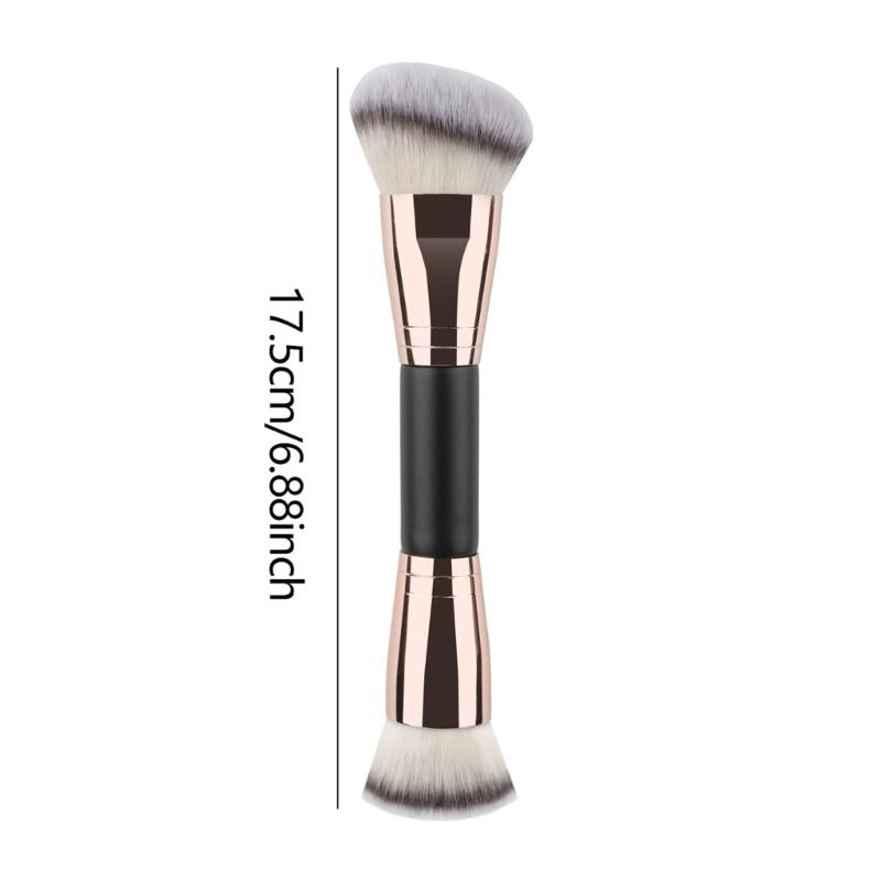 Duals Ended Liquid Makeup Brush Round & Angled Makeup Brushes,Synthetic Makeup Brush for Blending and Application Liquid