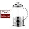 Glass French Press Coffee & Tea Maker with Built-in Frother