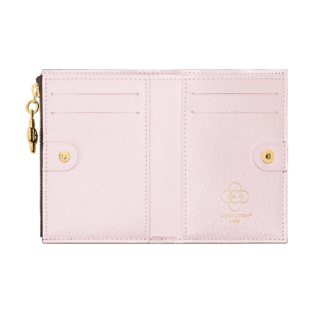 Louis Vuitton Lisa Mascot Zipper Design Coated Canvas Wallet Women Wallet Brown M15334