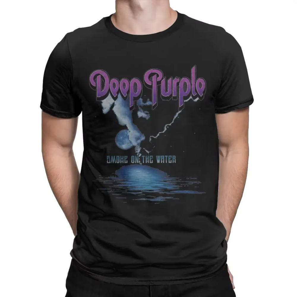 Pánské tričko Deep Purple Vtipná bavlněná trička s kulatým výstřihem a krátkým rukávem Nové oblečení
