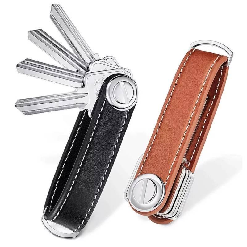 Kreativer Schlüsselanhänger aus Zinklegierung und Leder, stilvoller Schlüsselanhänger, perfektes Geschenk für alle Anlässe
