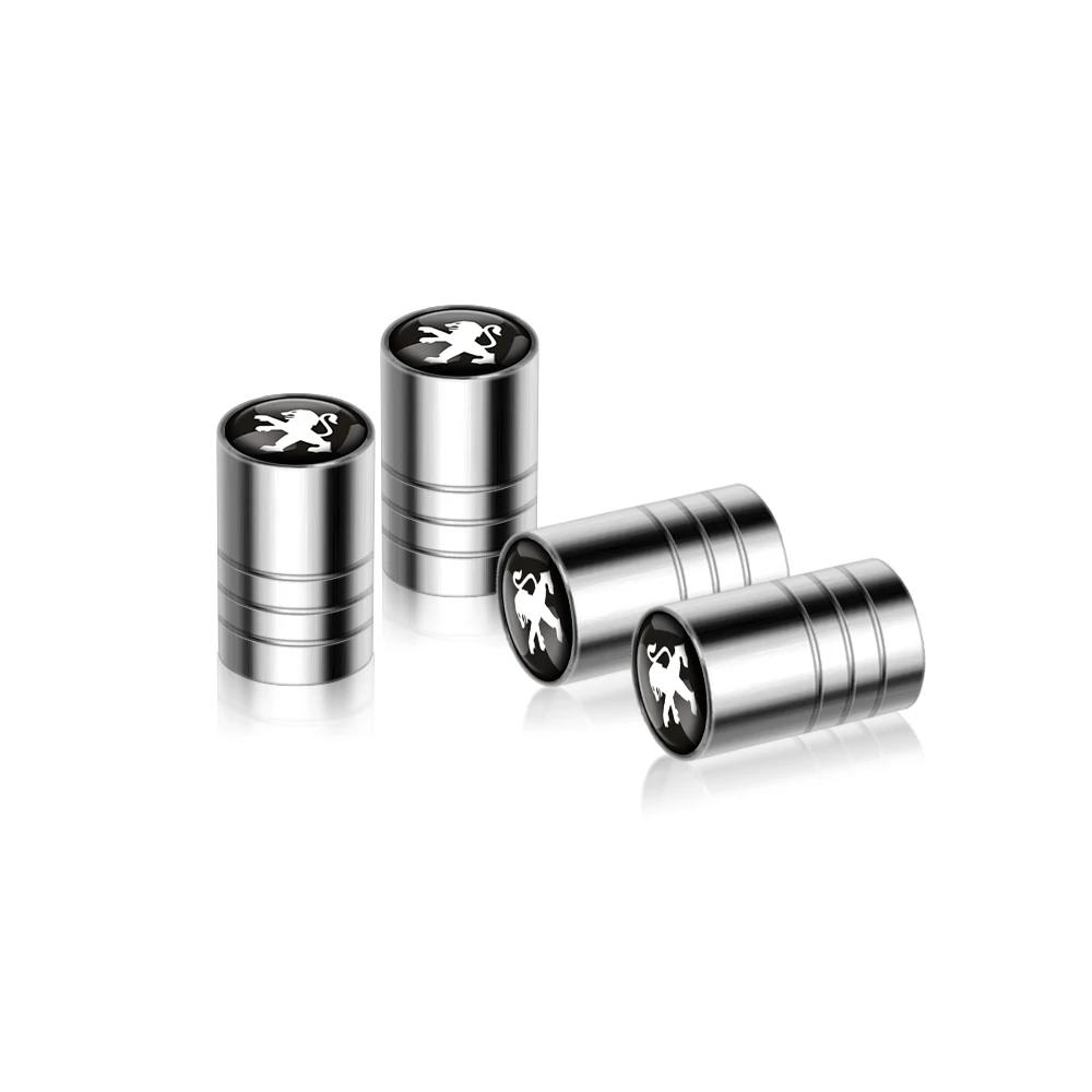 

Car Sticker 2025 Hot 4pcs Metal Car Wheel Tire Valve Stem Caps Covers Car Accessories For Peugeot 207 3008 206 208 308 307 407 5