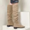 But Knee Boots Children's Autumn and Winter New Thick Heel High Boots Pointed Fashion Western Cowboy Boots