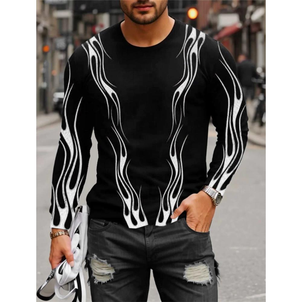 Men's Comfort Top Casual Loose Long Sleeve Fashion Pullovers Long Sleeves Men’s