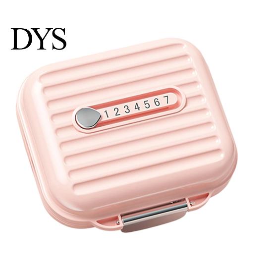 Lock Buckle Pill Box 7 Compartments Box, with Sealing Ring And Buckle, Fish Oil Storage Container Waterproof Double-Layer Medicine Organizer, S