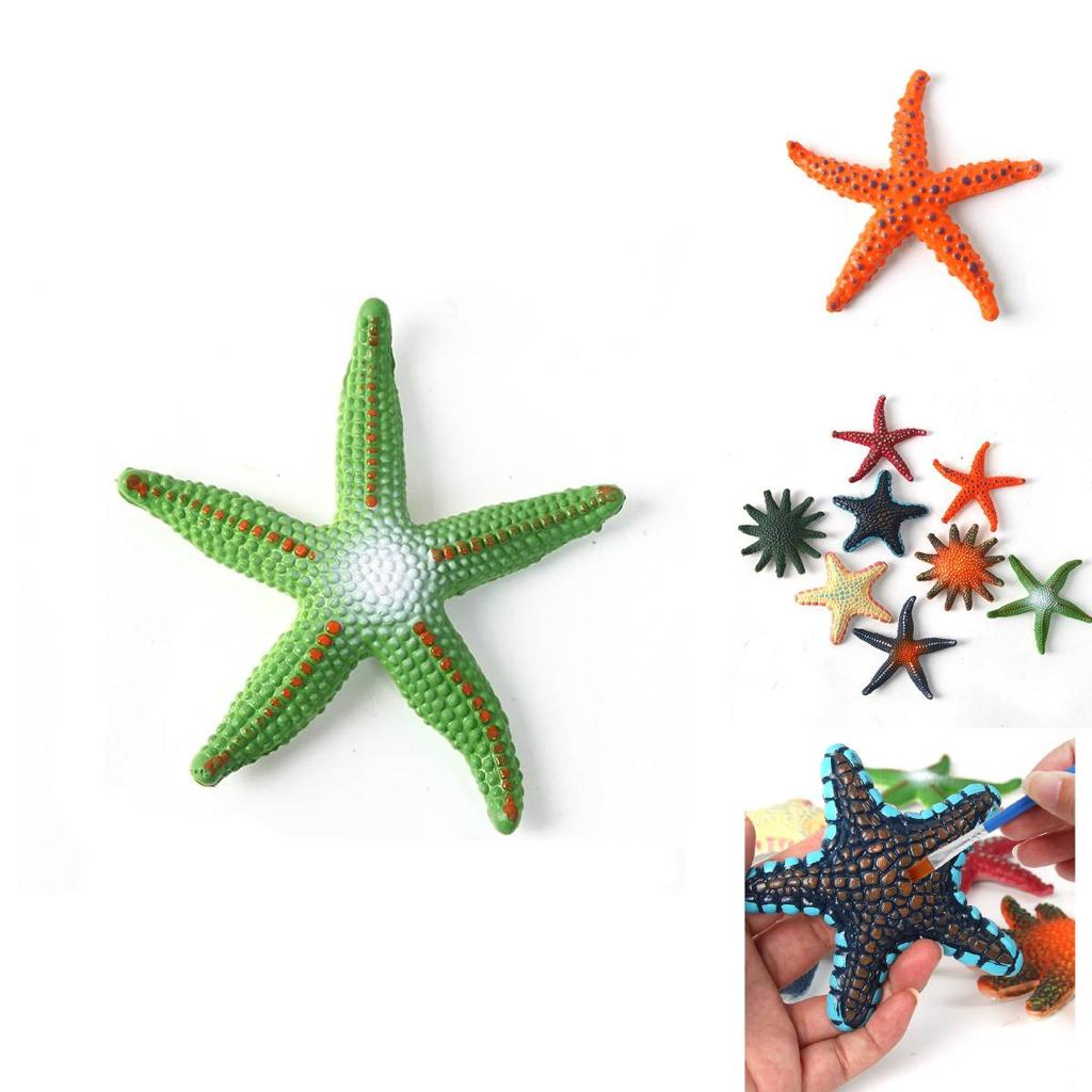 Realistic Marine Life Starfish Models For Children Cognitive Beach Toys Assorted Colors