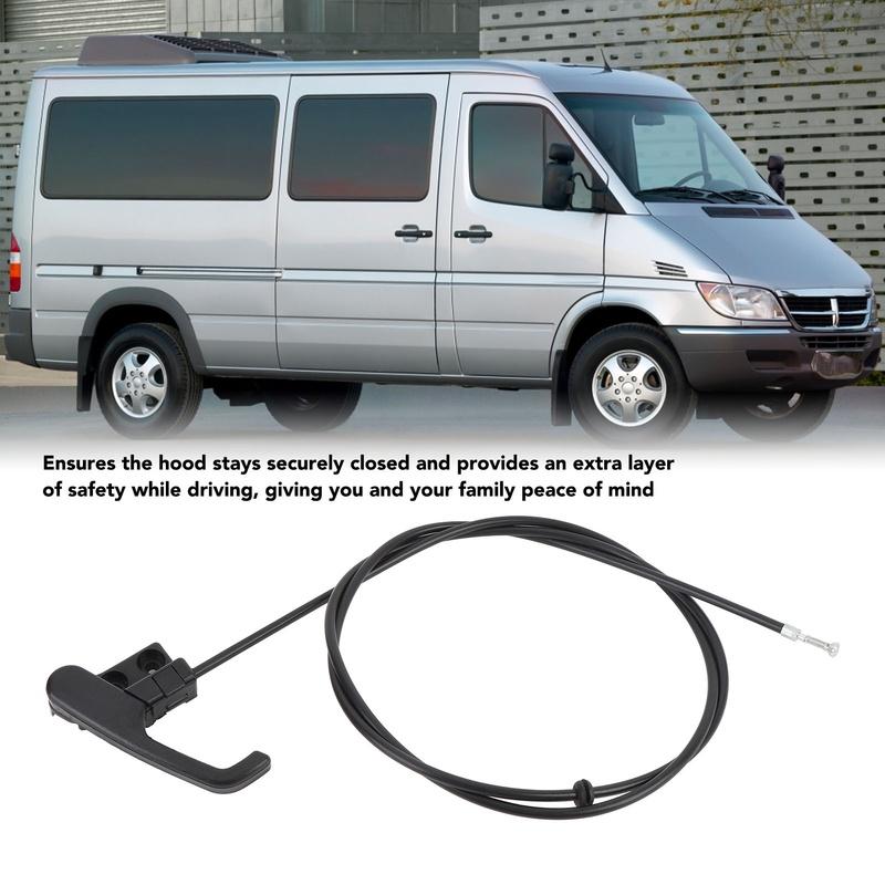 Car Engine Hood Release Handle and Cable 05104405AA Abrasion Proof for Sprinter 2500 3500 2003 To 2006