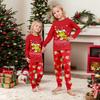 Print Cute Family Set Pajamas, Home Clothes, Family Set Long Sleeve Top Pants Set