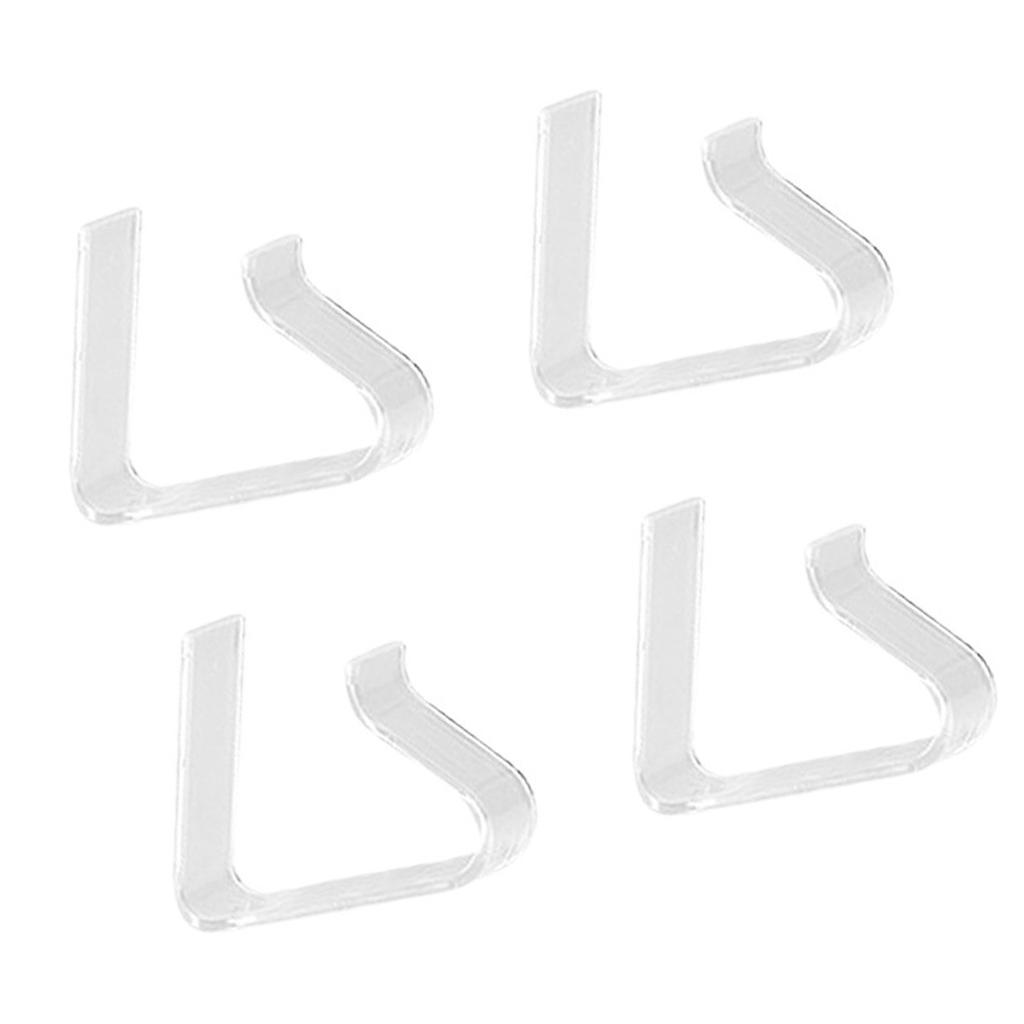 4 ks Klip na ubrus Plastový Průhledný Protiskluzový Držák na ubrus pro Rodinnou Restauraci L