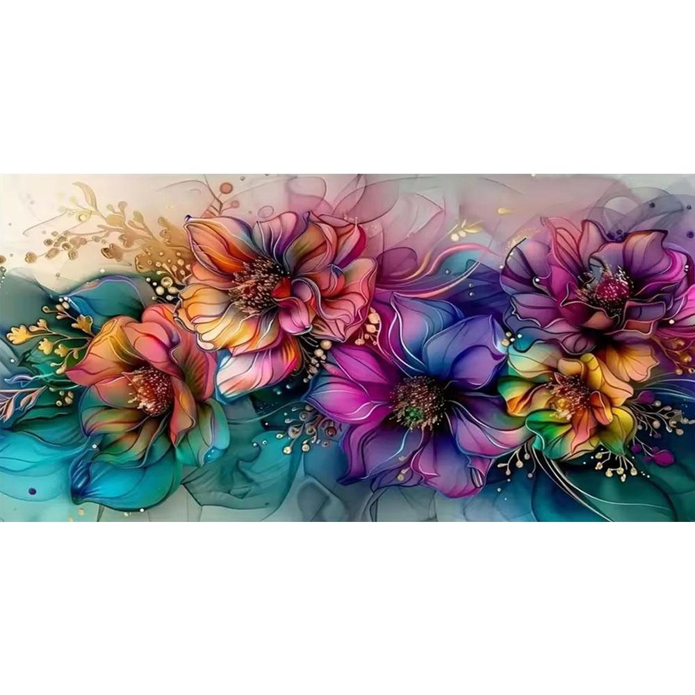 Large Size Mosaic DIY Full Diamond Painting Kits Art Abstract Flowers Embroidery Cross Stitch Rhinestones